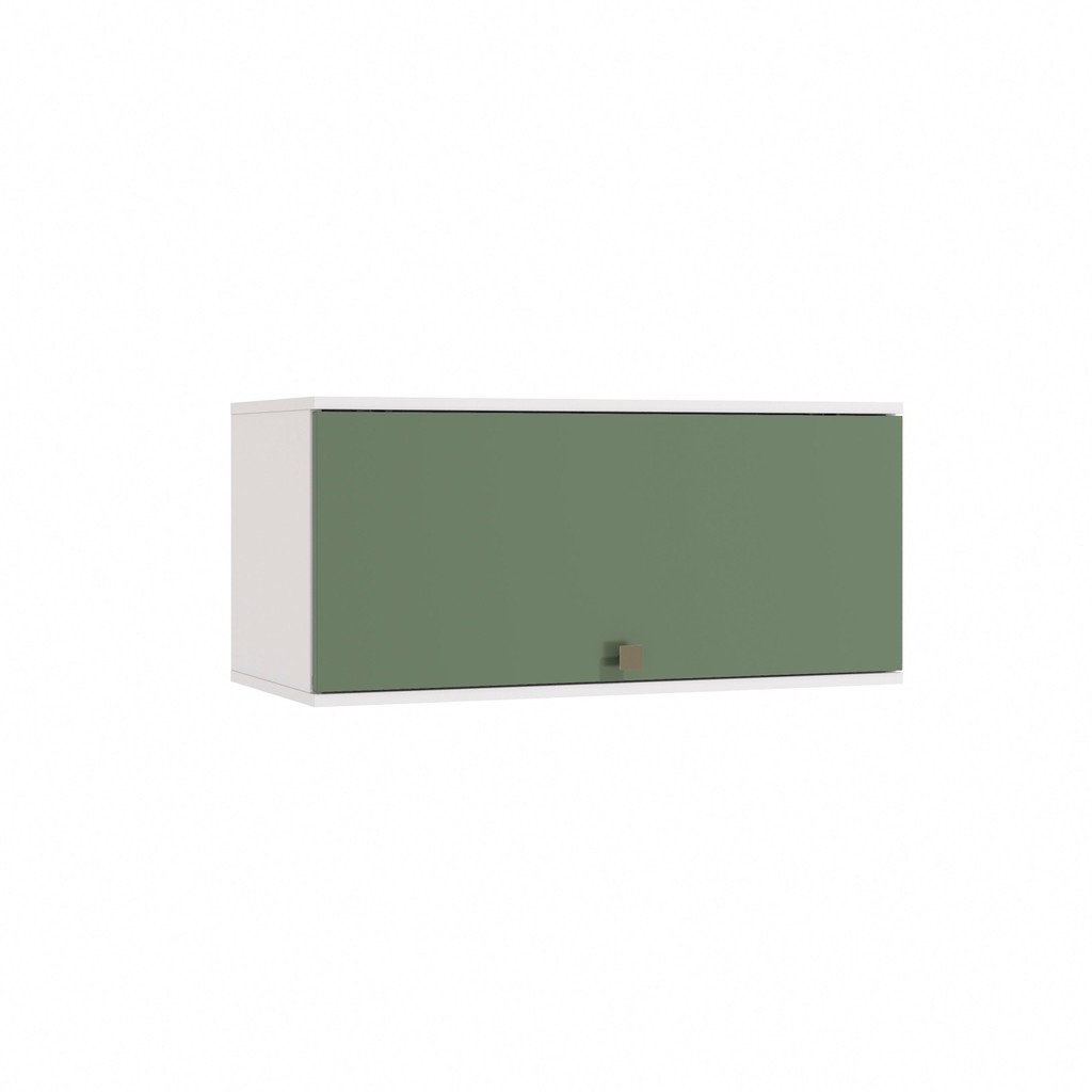 Armário Aéreo Celeste Kappesberg 100% MDF 1 Porta Basculante Branco/Verde 80cm Armário Aéreo Celeste Kappesberg 100% MDF 1 Porta Basculante Branco/Verde 80cm