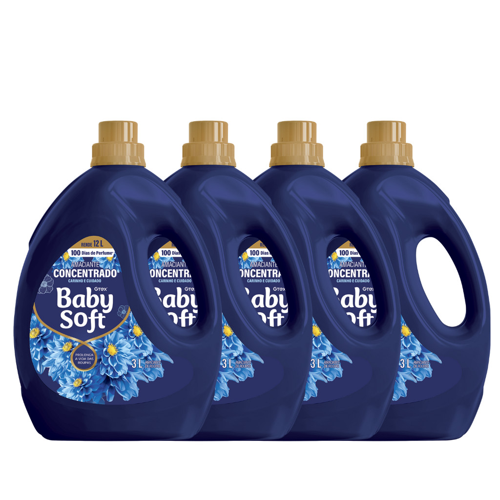 Kit 4 Amaciantes Concentrados Baby Soft Carinho e Cuidado – 3L cada Kit 4 Amaciantes Concentrados Baby Soft Carinho e Cuidado – 3L cada