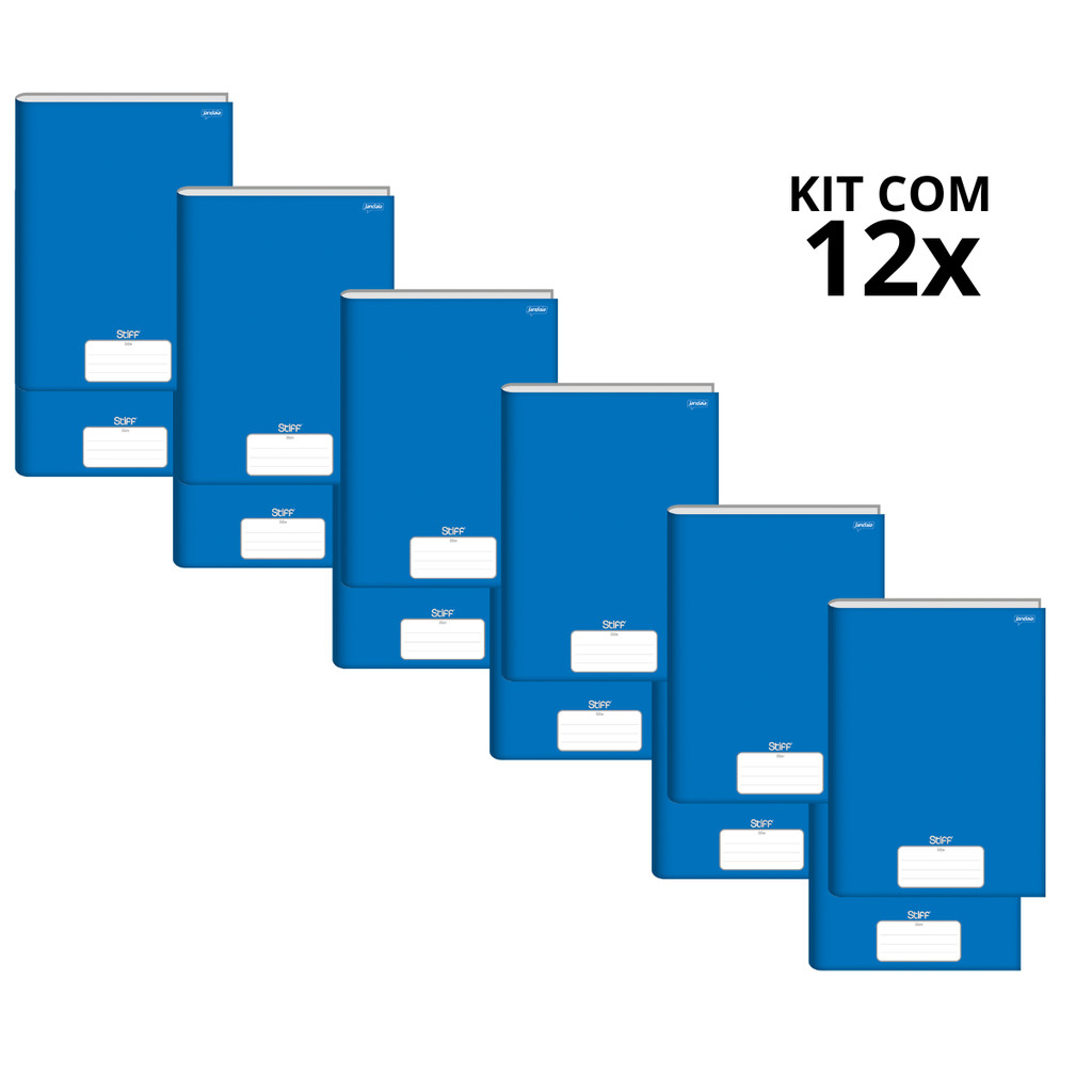 Kit Com 12 Caderno Brochura 96 Fls Pautado Capa Dura – Stiff KITS:KIT 05 Kit Com 12 Caderno Brochura 96 Fls Pautado Capa Dura – Stiff KITS:KIT 05