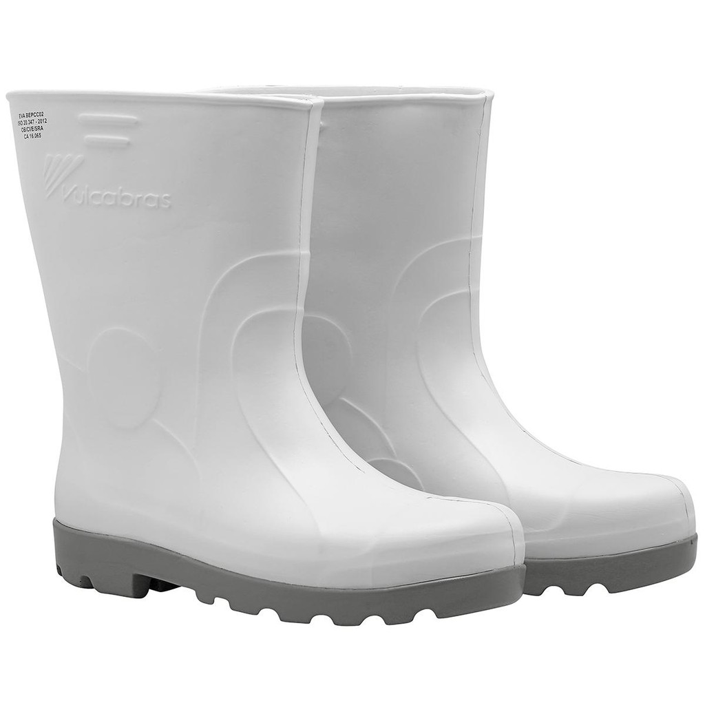 Bota de Borracha Impermeável EVA Cano Curto Branco BEPCC02 – Vulcabras Bota de Borracha Impermeável EVA Cano Curto Branco BEPCC02 – Vulcabras