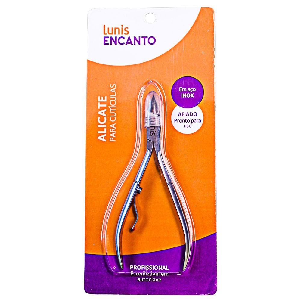 Alicate Lunis Encanto Inox Profissional Cabo Liso