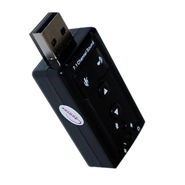 Placa de Som Externa USB – Som Virtual 7.1 e Microfone – AD0021