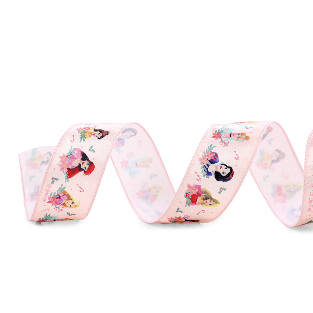 Fita Decorativa Aramada de Natal – Princesas Rosa – 3,8cm x 9,14m – 1 unidade – Cromus – Rizzo Fita Decorativa Aramada de Natal – Princesas Rosa – 3,8cm x 9,14m – 1 unidade – Cromus – Rizzo