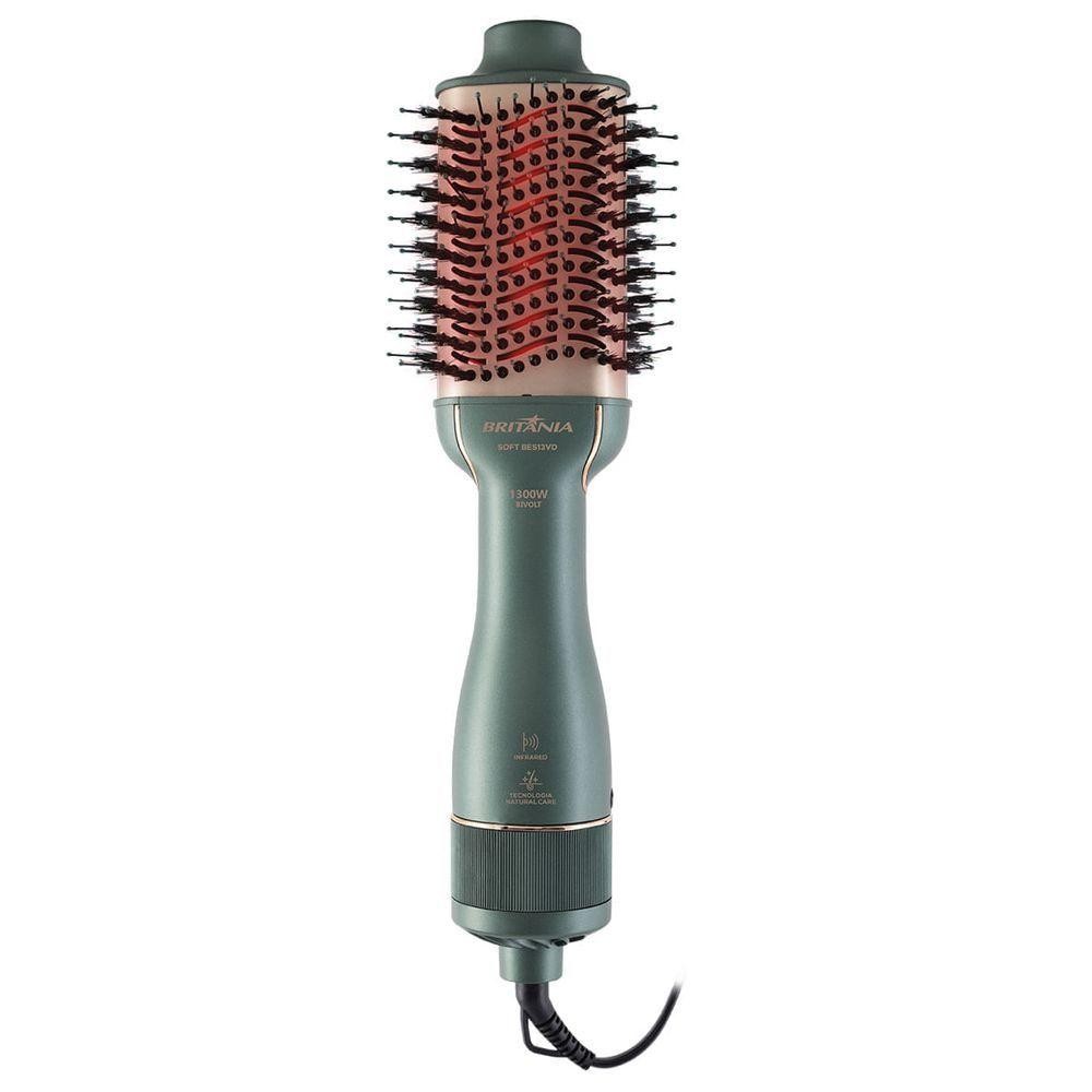 Escova Secadora Britânia Soft 4 Em 1 1300W BES13VD Bivolt Escova Secadora Britânia Soft 4 Em 1 1300W BES13VD Bivolt