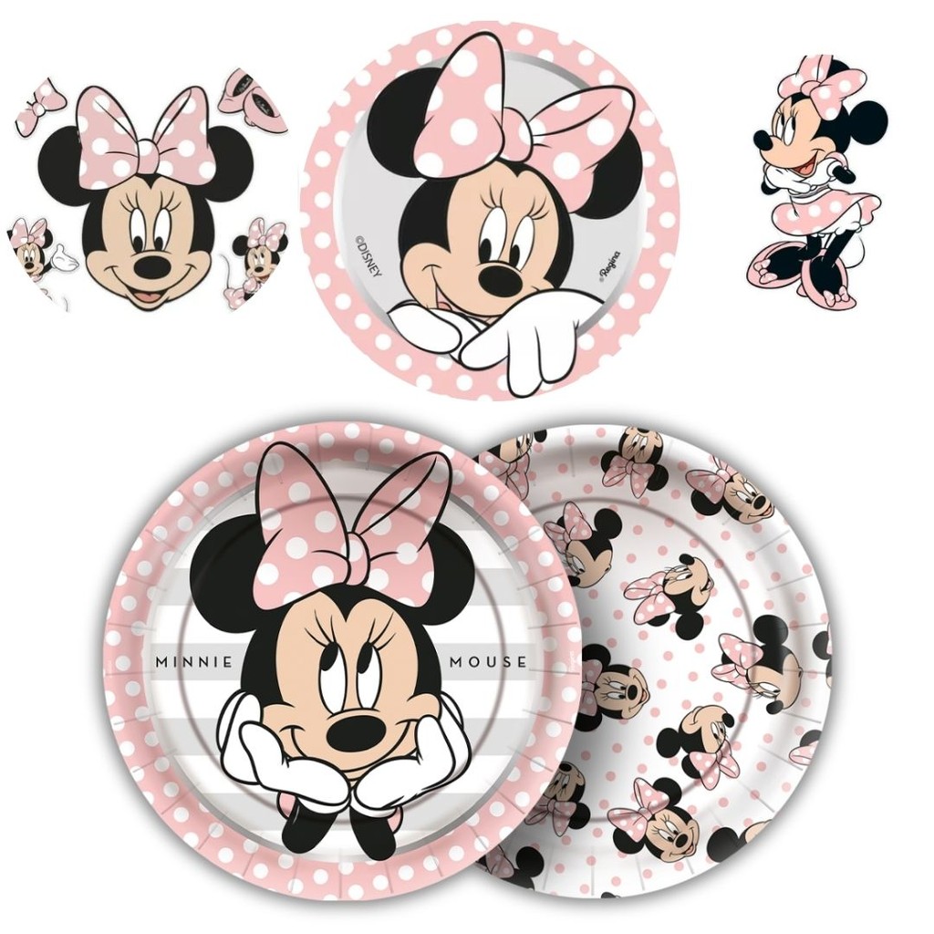 8~40 PRATO BOLO FESTA MINNIE MOUSE ROSA DE PAPEL 18 CM REGINA 8~40 PRATO BOLO FESTA MINNIE MOUSE ROSA DE PAPEL 18 CM REGINA