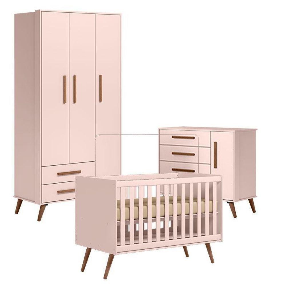 Quarto De Bebê Q Encanto Retrô Rosa – Qmovi Quarto De Bebê Q Encanto Retrô Rosa – Qmovi