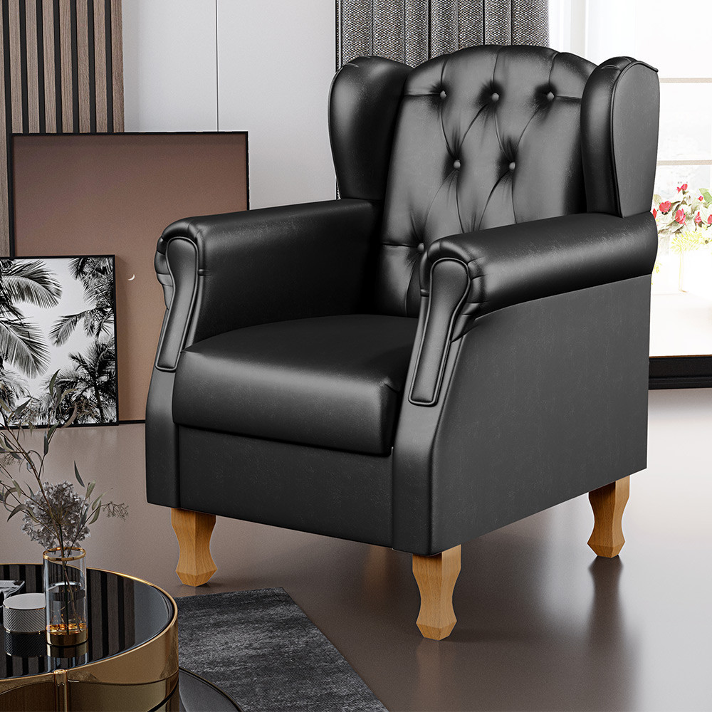 Poltrona Decorativa Para Sala De Estar Yara P02 Couríssimo Preto Brilho – Lyam Decor Poltrona Decorativa Para Sala De Estar Yara P02 Couríssimo Preto Brilho – Lyam Decor