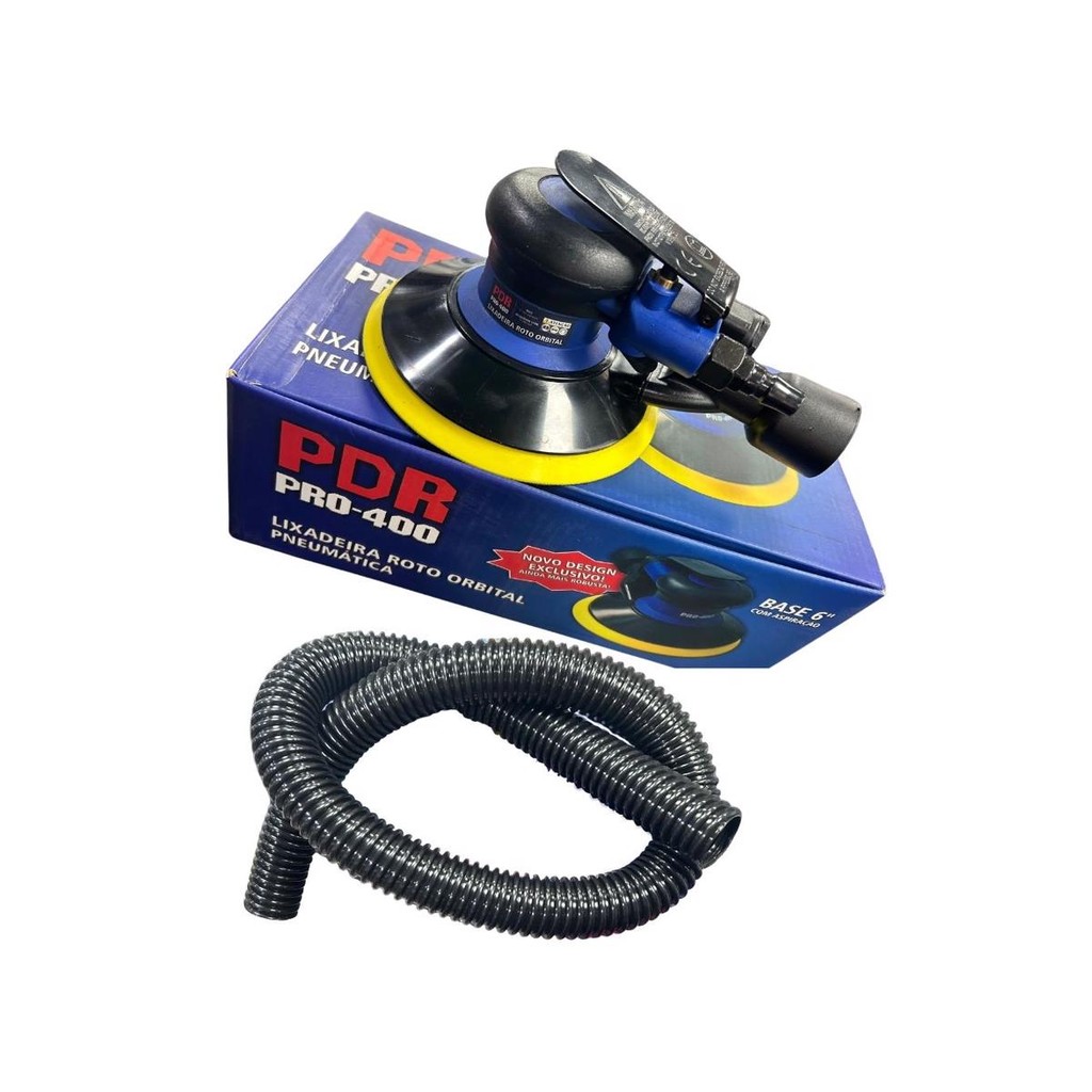 Lixadeira Pneumática Roto Orbital 6 Profissional Pro-400 Pdr Cor Preto e Azul Lixadeira Pneumática Roto Orbital 6 Profissional Pro-400 Pdr Cor Preto e Azul