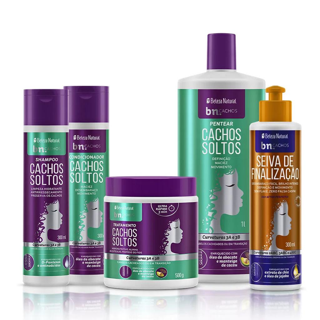 Kit Cachos Soltos + Seiva de Finalização 300ml Kit Cachos Soltos + Seiva de Finalização 300ml