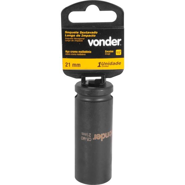 Soquete Sextavado de Impacto Longo Encaixe 1/2″ 21mm Vonder Soquete Sextavado de Impacto Longo Encaixe 1/2″ 21mm Vonder