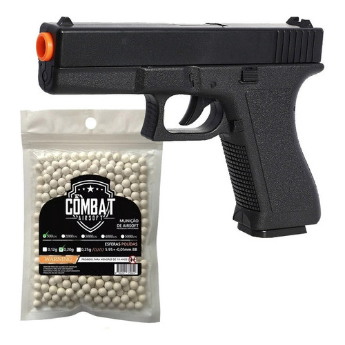 Pistola Airsoft Spring Gk-v307 + Bbs Combat 500 0,20g Pistola Airsoft Spring Gk-v307 + Bbs Combat 500 0,20g