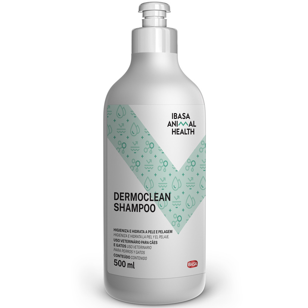Shampoo Dermoclean Ibasa 500ml para Cães e Gatos – Para Limpeza e Brilho da Pelagem com Aroma Leve Shampoo Dermoclean Ibasa 500ml para Cães e Gatos – Para Limpeza e Brilho da Pelagem com Aroma Leve