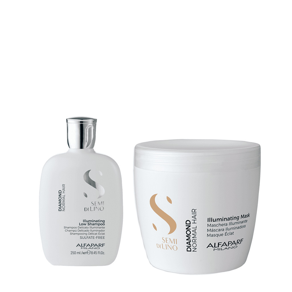Kit Diamond Shampoo 250ml e Máscara 500ml – Alfaparf Kit Diamond Shampoo 250ml e Máscara 500ml – Alfaparf