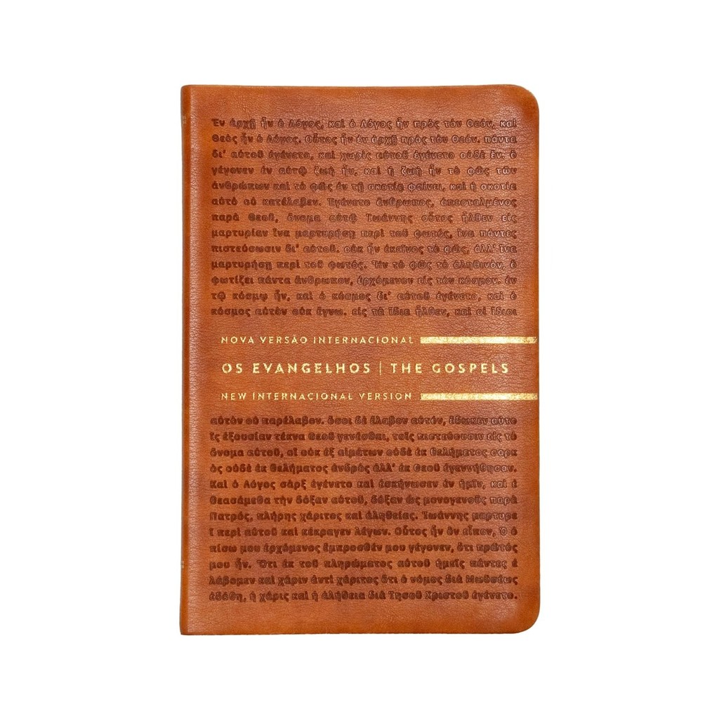 Os Evangelhos | Bilíngue | Português/Inglês | NVI | Palavras de Jesus Azul | Capa Flexível | Marrom Os Evangelhos | Bilíngue | Português/Inglês | NVI | Palavras de Jesus Azul | Capa Flexível | Marrom