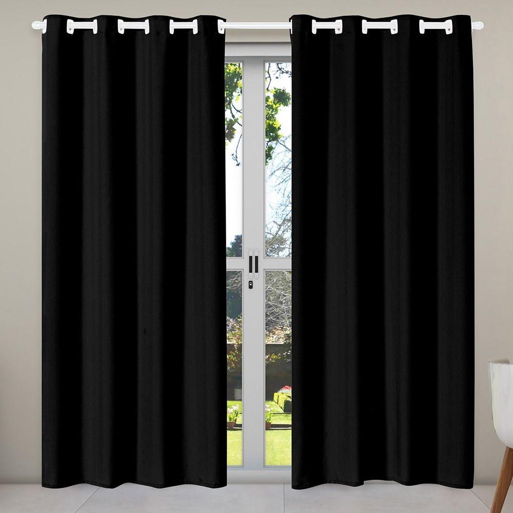 Cortina Isa Varão Tecido Oxford 4,00M X 2,50M – Preto