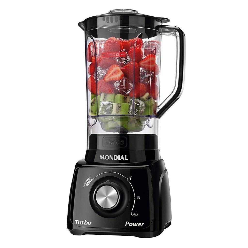 Liquidificador Turbo 3 Velocidades Preto 127v – Mondial Liquidificador Turbo 3 Velocidades Preto 127v – Mondial