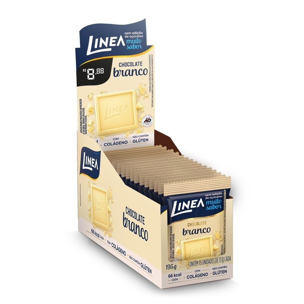Mini Chocolate Branco Diet Linea 15un De 13G Mini Chocolate Branco Diet Linea 15un De 13G