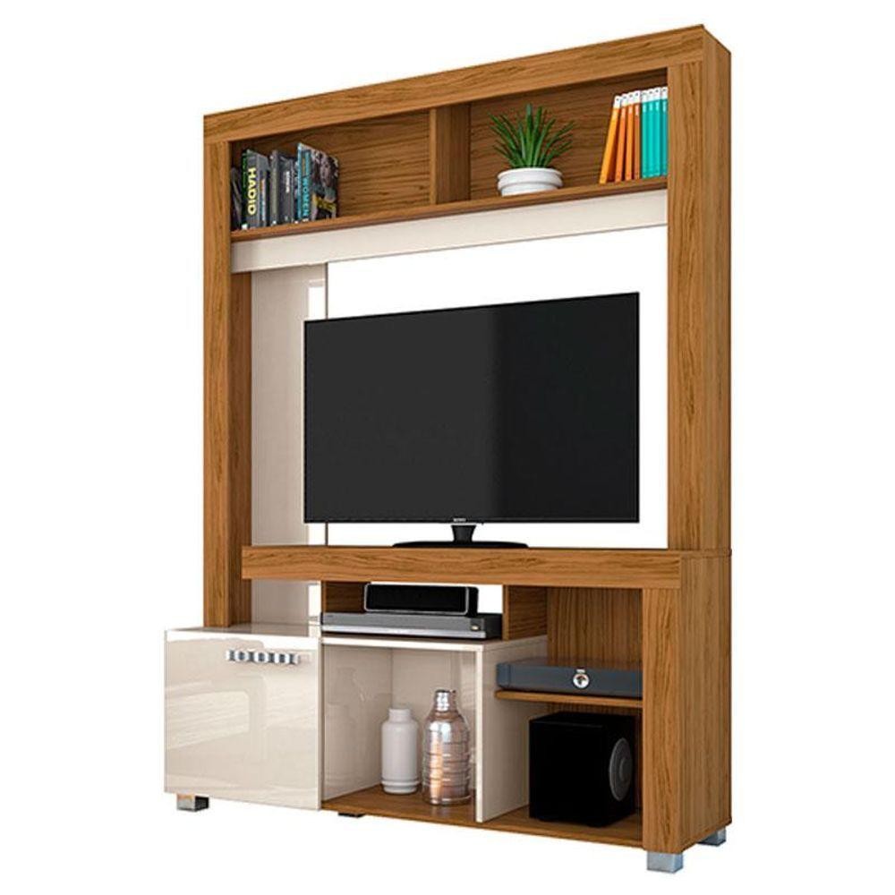 Estante Home Theater Flávia Naturale Off White – Madetec Estante Home Theater Flávia Naturale Off White – Madetec