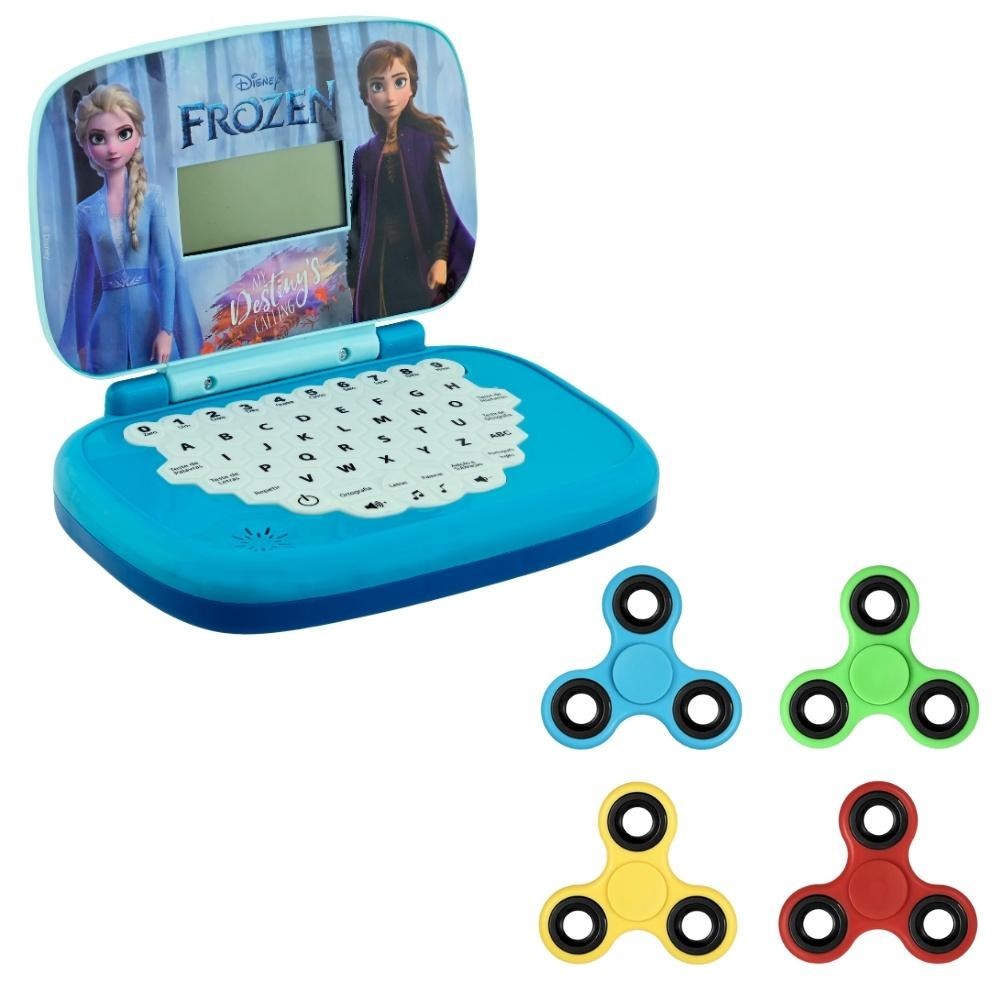 Kit Laptop Infantil Educativo Candide Frozen Bilíngue + 1 Fidget Spinner Sortido Kit Laptop Infantil Educativo Candide Frozen Bilíngue + 1 Fidget Spinner Sortido