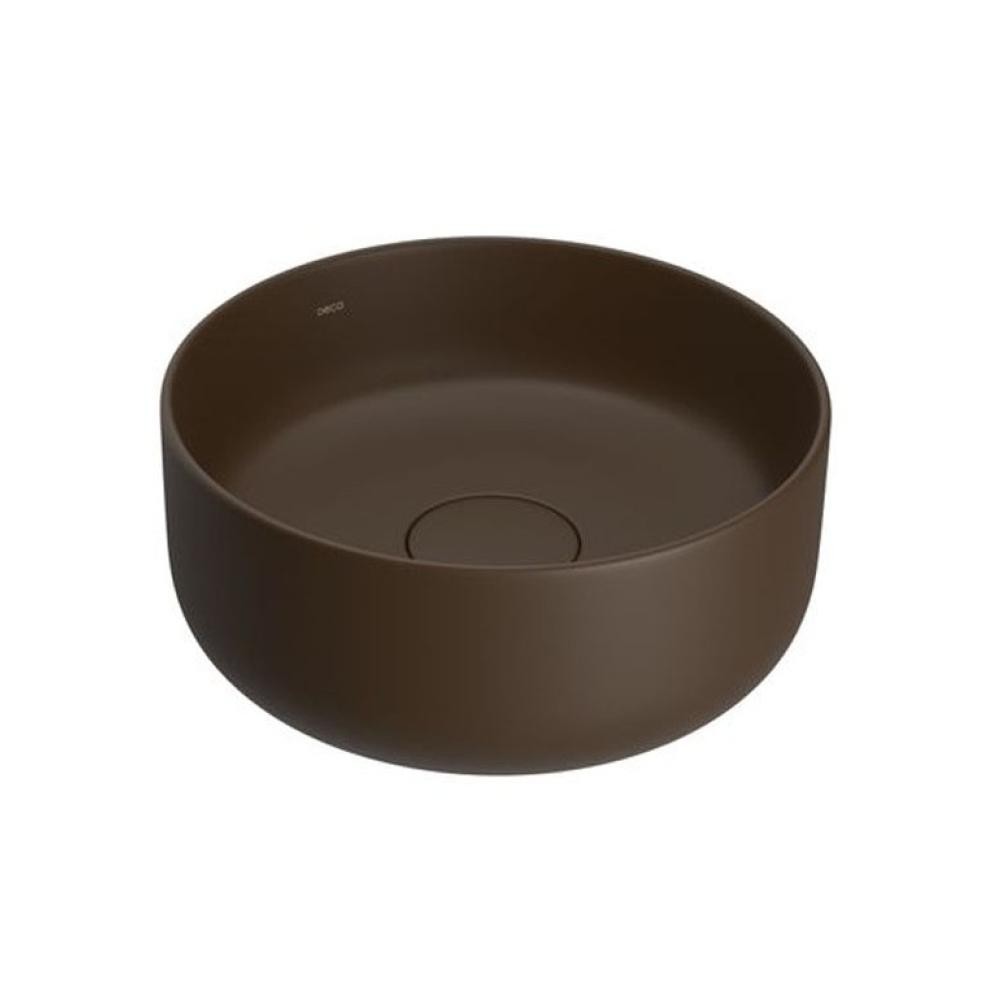 Cuba De Apoio Redonda Slim Marrom Fosco Deca 30 cm Cuba De Apoio Redonda Slim Marrom Fosco Deca 30 cm