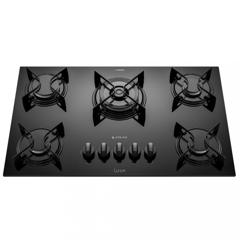 Cooktop Atlas U Top 5 Bocas Acendimento Automático e Tripla Chama Cooktop Atlas U Top 5 Bocas Acendimento Automático e Tripla Chama