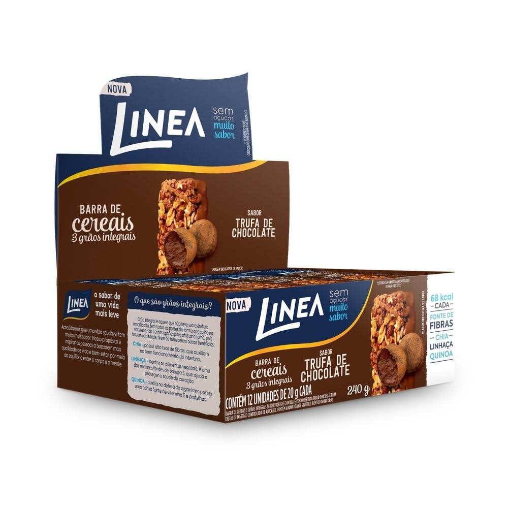 Caixa 12un Barra De Cereais Trufa Chocolate Linea 20G Caixa 12un Barra De Cereais Trufa Chocolate Linea 20G