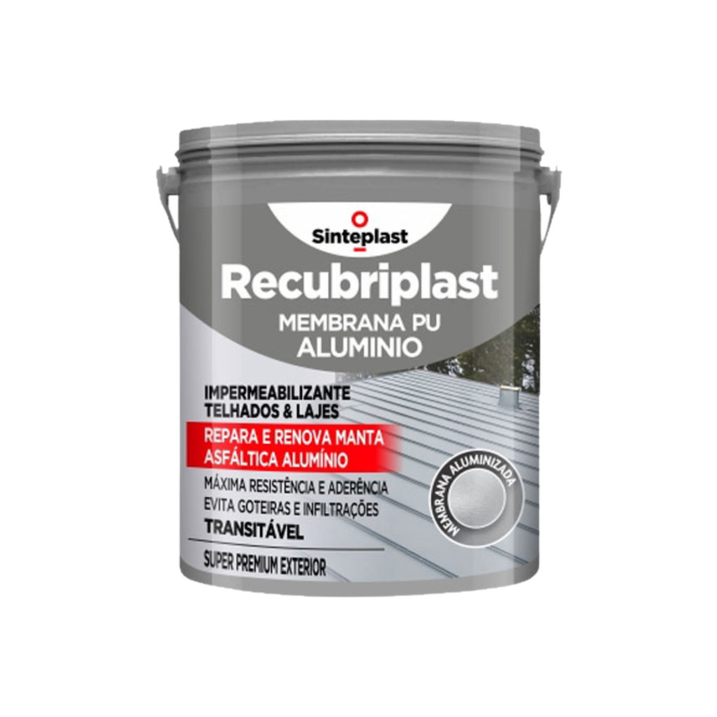 Recubriplast Membrana PU Alumínio 3,6kg – Sinteplast Recubriplast Membrana PU Alumínio 3,6kg – Sinteplast