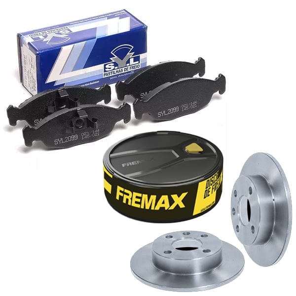 Kit Disco Freio Sólido + Jogo Pastilha Freio Corsa Classic 1.0 2010 a 2016 – FREMAX / SYL Kit Disco Freio Sólido + Jogo Pastilha Freio Corsa Classic 1.0 2010 a 2016 – FREMAX / SYL