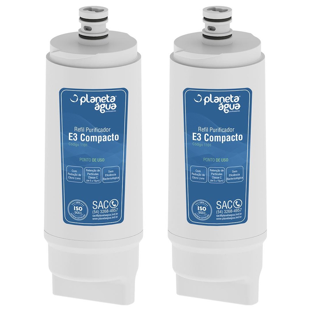 Kit com 2 Filtros Refil E3 Compacto para Purificador de Água IBBL – Avanti e Mio (Similar) Kit com 2 Filtros Refil E3 Compacto para Purificador de Água IBBL – Avanti e Mio (Similar)