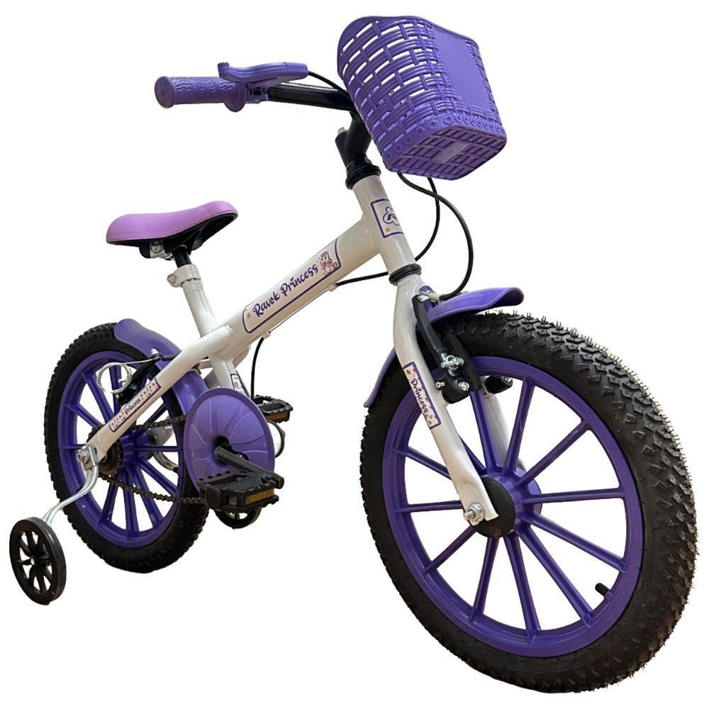 Bicicleta Bike Infantil Aro 16 Ravok Com Rodinhas 3 A 7 Anos Roxo Bicicleta Bike Infantil Aro 16 Ravok Com Rodinhas 3 A 7 Anos Roxo