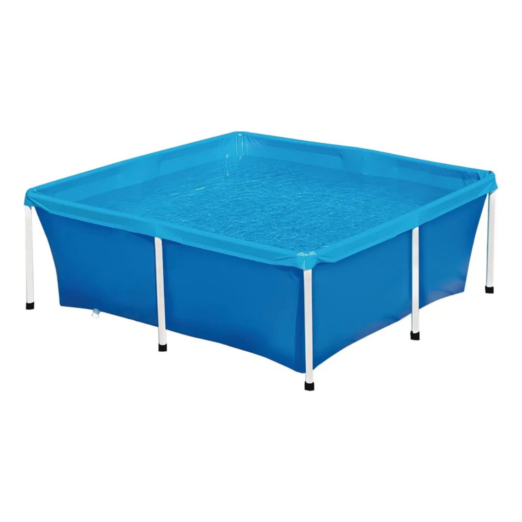 Piscina Estruturada 2000 Litros Azul Quadrada Mor Infantil Piscina Estruturada 2000 Litros Azul Quadrada Mor Infantil