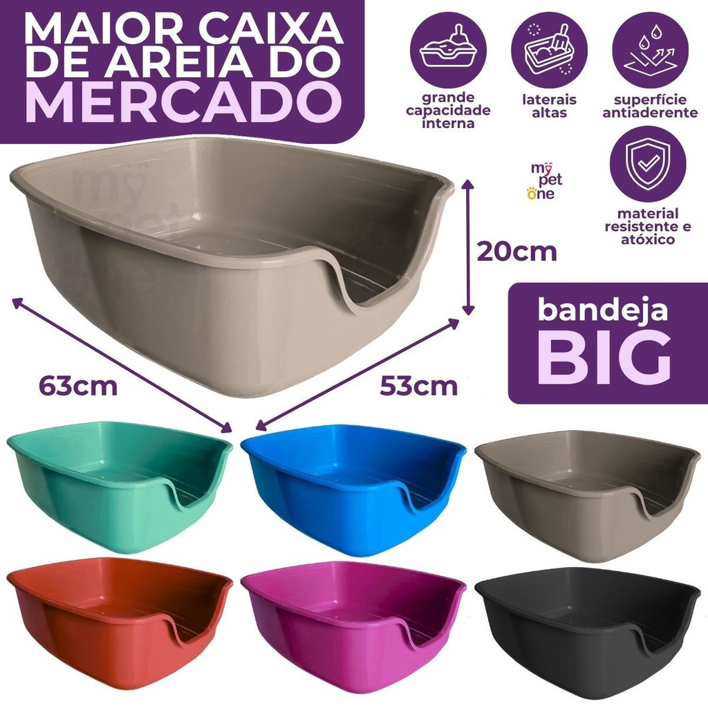 Caixa de Areia Funda Para Gatos Big Alvorada Pet Caixa de Areia Funda Para Gatos Big Alvorada Pet