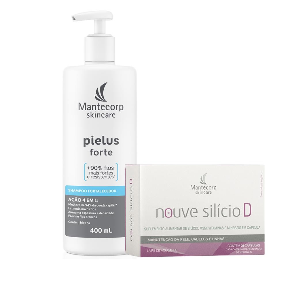 Kit Shampoo Pielus Forte 400ML + Nouve Silício D Kit Shampoo Pielus Forte 400ML + Nouve Silício D
