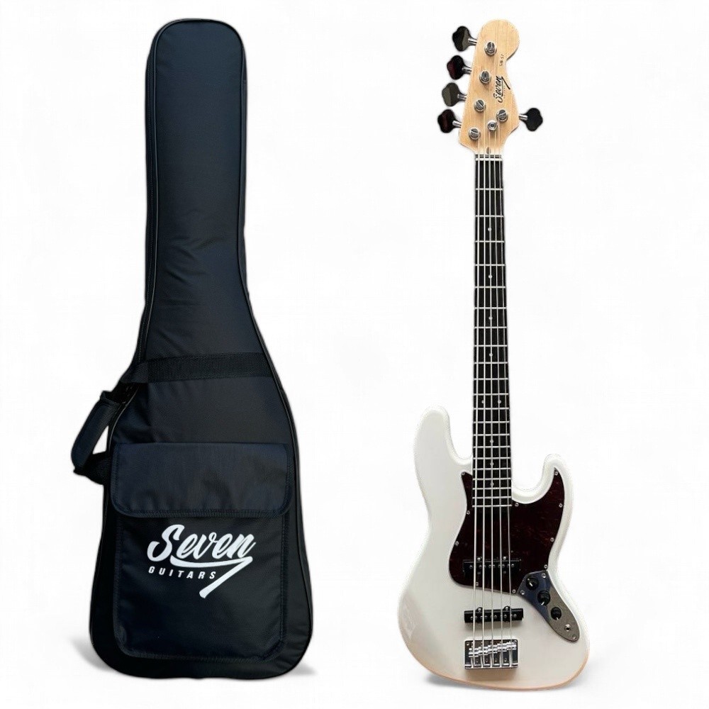 Contrabaixo J.bass Seven 5 Cordas Sjb-57 WH Com Bag Contrabaixo J.bass Seven 5 Cordas Sjb-57 WH Com Bag