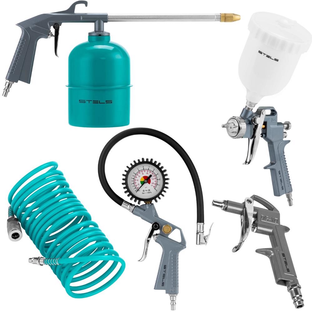 Kit Multiuso para Compressor com 5 Peças STELS Kit Multiuso para Compressor com 5 Peças STELS