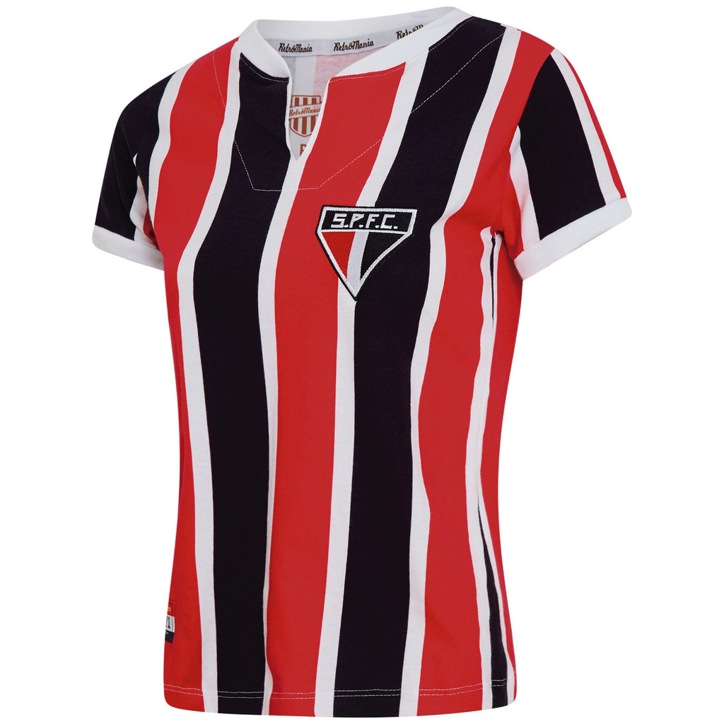 Camisa São Paulo Retrô 1971 Feminina Oficial Camisa São Paulo Retrô 1971 Feminina Oficial
