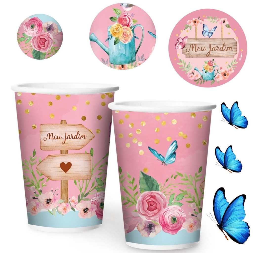 8~40 COPO PAPEL FESTA MEU JARDIM 180ML REGINA 8~40 COPO PAPEL FESTA MEU JARDIM 180ML REGINA