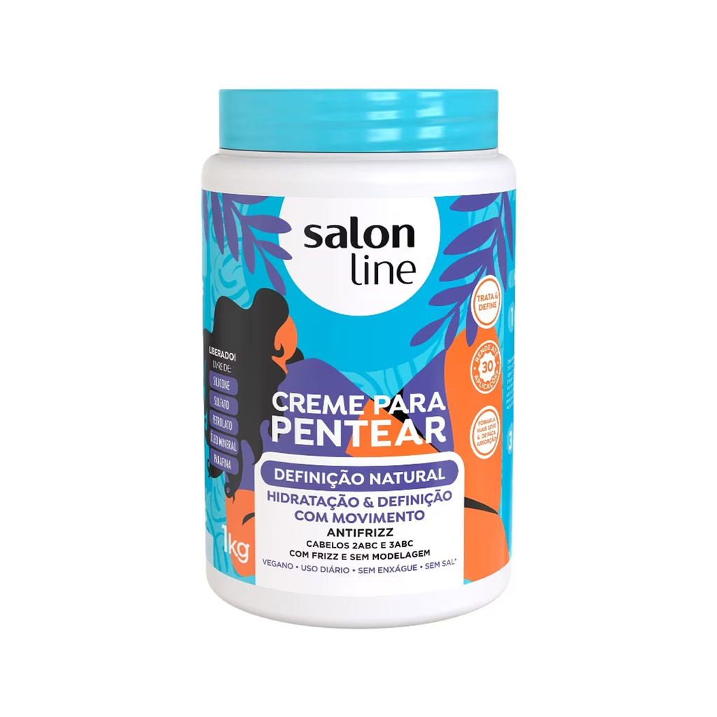 CREME PARA PENTEAR DEFINIÇÃO NATURAL SALON LINE 1KG CREME PARA PENTEAR DEFINIÇÃO NATURAL SALON LINE 1KG