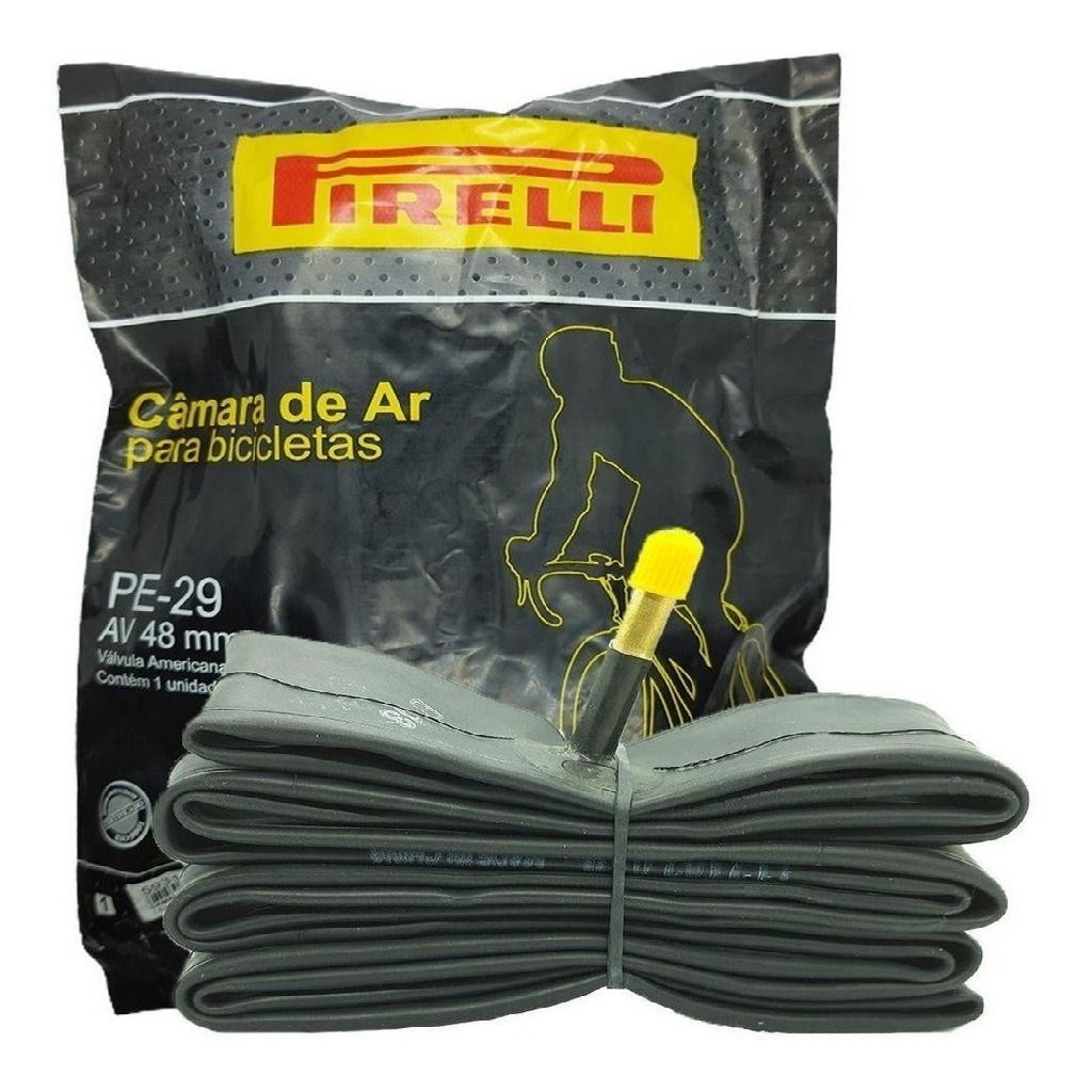 Câmara De Ar Pirelli Aro 29 48mm Schrader Grossa Bike Mtb Câmara De Ar Pirelli Aro 29 48mm Schrader Grossa Bike Mtb