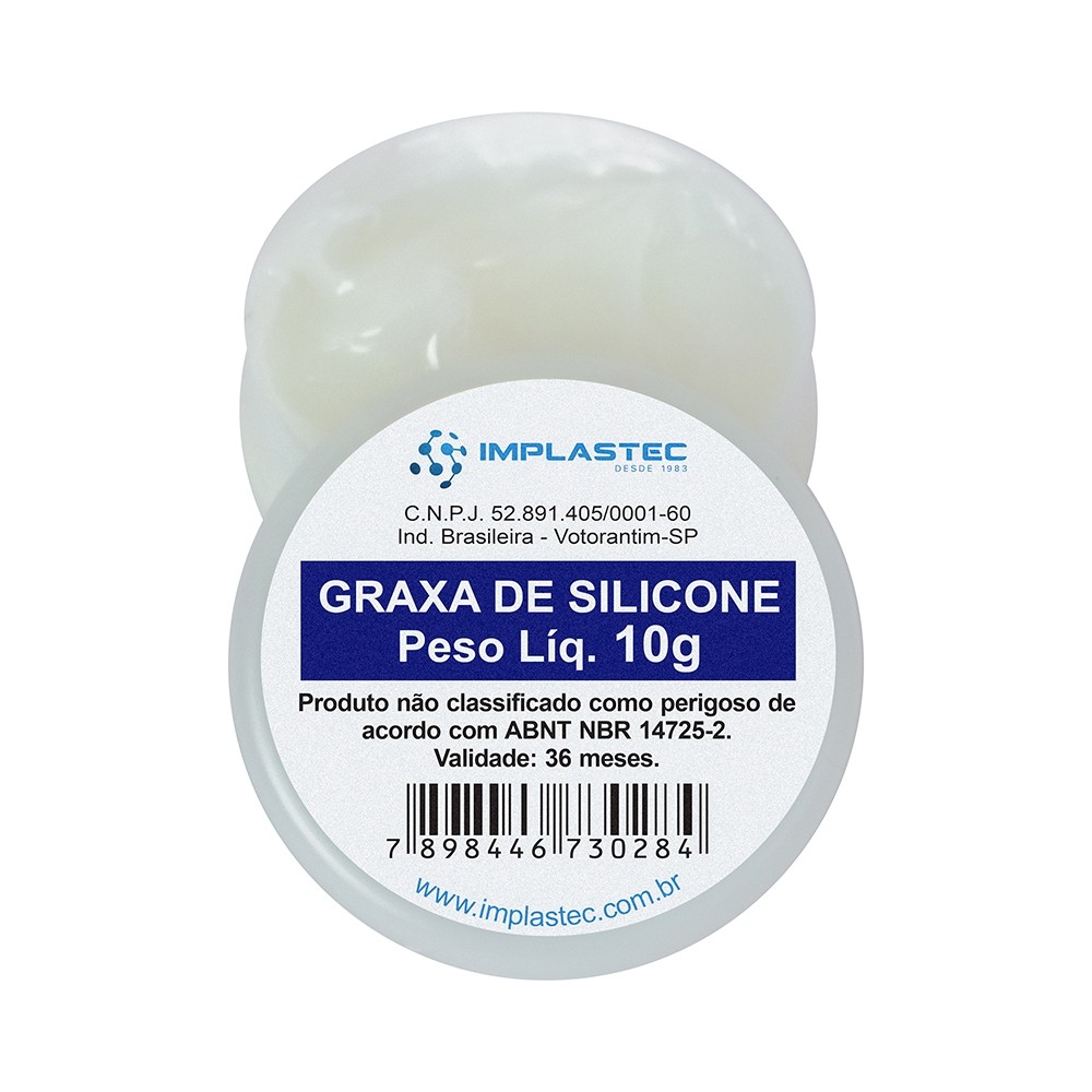 Graxa de Silicone IMPLASTEC 10g (IGS / G. Sil.) 200 Graxa de Silicone IMPLASTEC 10g (IGS / G. Sil.) 200