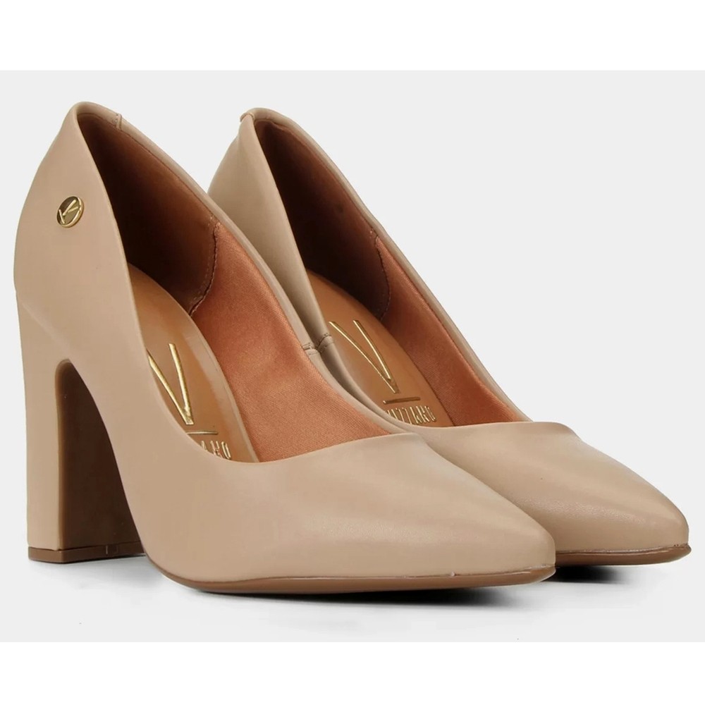 Scarpin Vizzano Bico Fino Salto Bloco Alto Scarpin Vizzano Bico Fino Salto Bloco Alto