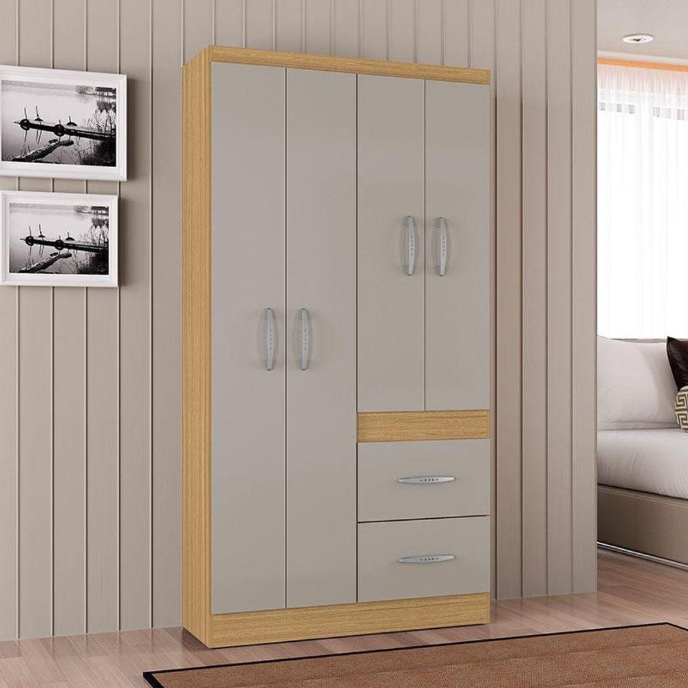 Guarda Roupa Solteiro Ambiente Milão 4 Portas Damasco Off White – Poquema Guarda Roupa Solteiro Ambiente Milão 4 Portas Damasco Off White – Poquema