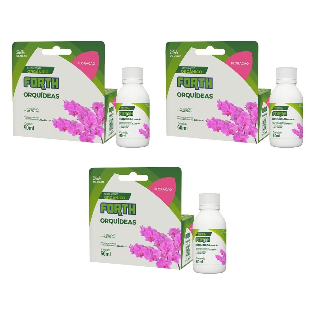 Kit 3 Fertilizante Forth para Orquídeas Floração Concentrado – 60 mL Kit 3 Fertilizante Forth para Orquídeas Floração Concentrado – 60 mL