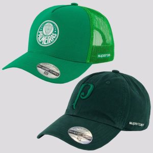 Kit Palmeiras 2 Bonés Americanos - Oferta na Shopee