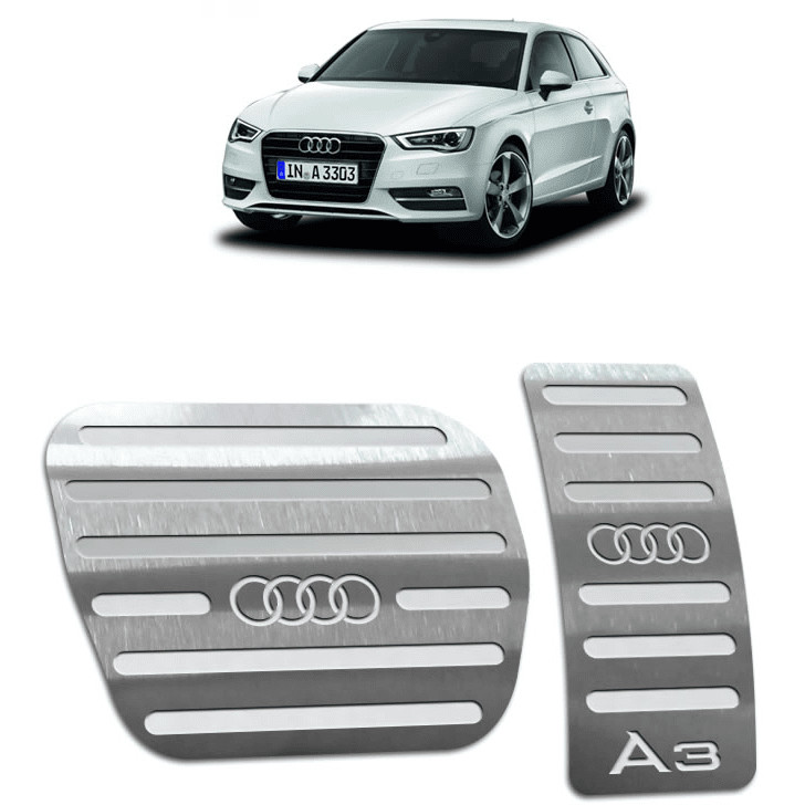 Pedaleira Audi A3 13/16 Automático Aço Inox – Não fura o pedal Pedaleira Audi A3 13/16 Automático Aço Inox – Não fura o pedal
