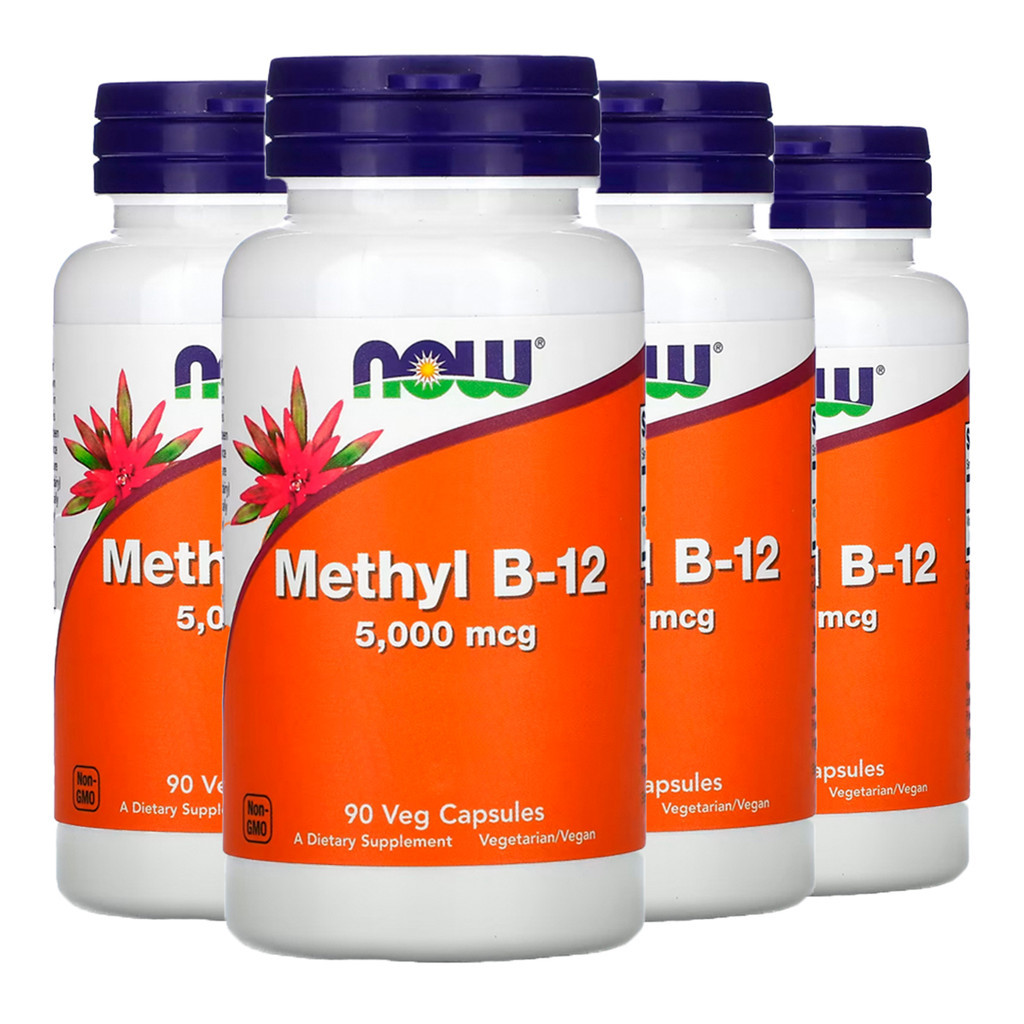 Kit 4x Metil B-12 5.000mcg Now Foods 90 Veg Cáps Importado /Made in Usa Kit 4x Metil B-12 5.000mcg Now Foods 90 Veg Cáps Importado /Made in Usa
