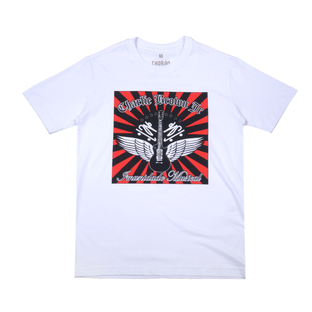 Camiseta Charlie Brown Jr Imunidade Musical Discografia Original Algodão Branca Masculina Camiseta Charlie Brown Jr Imunidade Musical Discografia Original Algodão Branca Masculina
