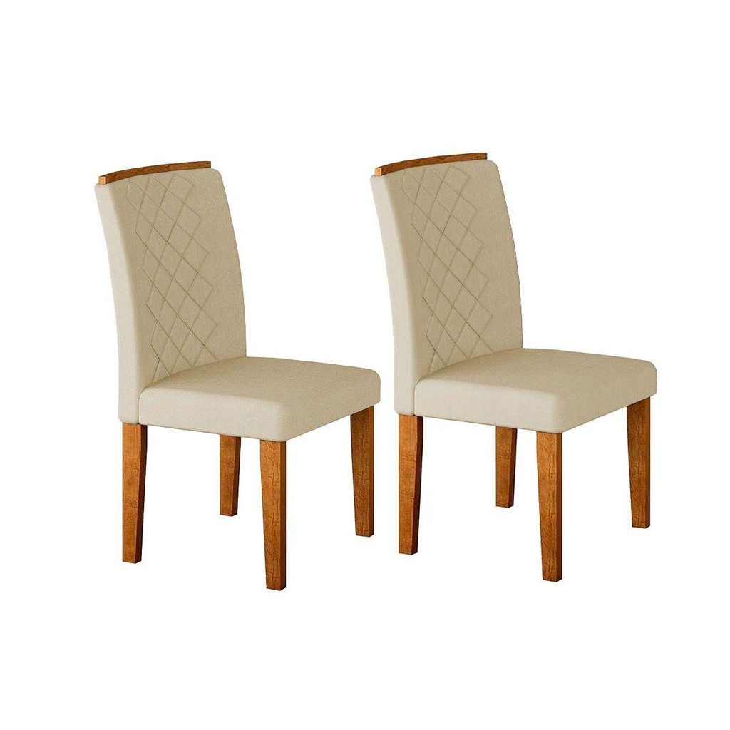 Cadeira Sala de Jantar Jade Kit 2 Un Imbuia – Veludo Creme – Rufato Cadeira Sala de Jantar Jade Kit 2 Un Imbuia – Veludo Creme – Rufato