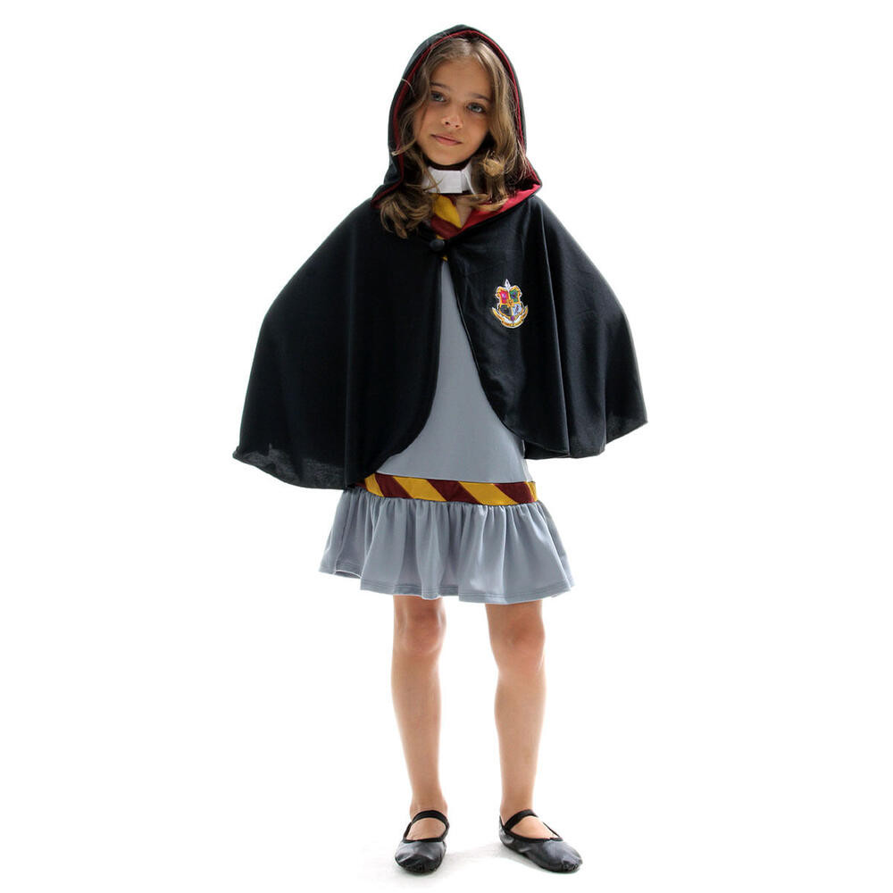 Fantasia Vestido Com Capa Feiticeira Infantil Escola De Magia Fantasia Vestido Com Capa Feiticeira Infantil Escola De Magia