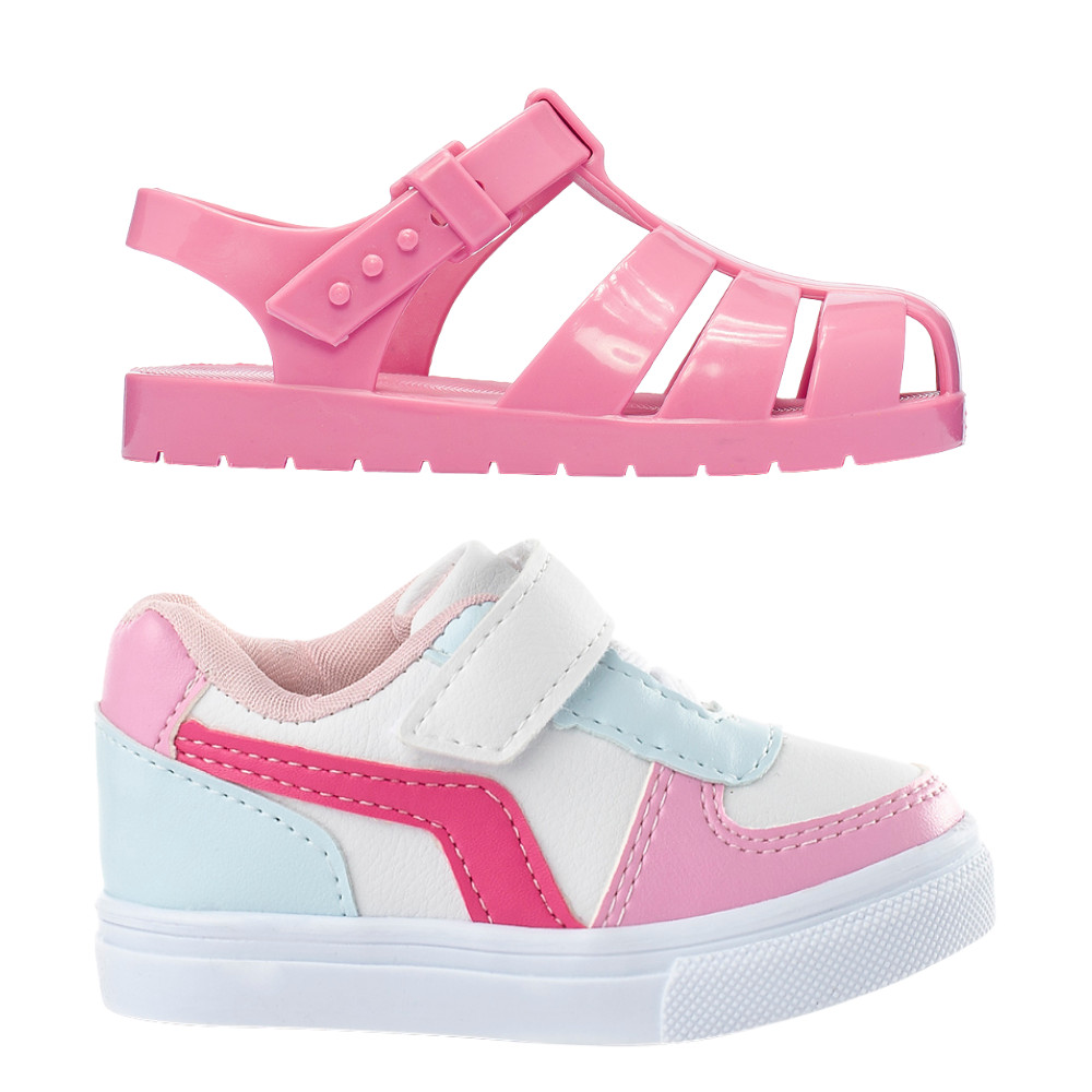 Combo Tenis Infantil Casual mais Sandalia Feminina Funfy kids Combo Tenis Infantil Casual mais Sandalia Feminina Funfy kids
